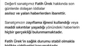 Fatih Ürek En Yakın Arkadaşı Az Önce Duyurdu