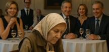 Bir gün çok şık bir restorana yaşlı, fakir bir kadın geldi.