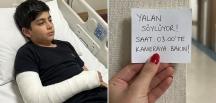 Oğlumun bacağı kırıldıktan sonra ona bakmak için hastaneye gittim